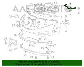 Suport grilă radiator Chevrolet Volt 11-15 fără suport inferior, nou, original OEM.