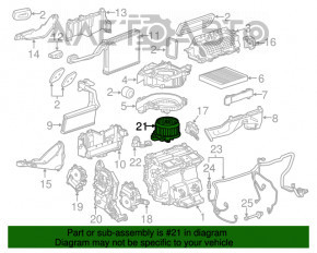 Motorul ventilatorului de încălzire Cadillac ATS 13-