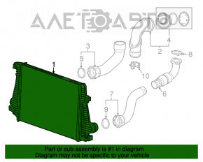 Intercooler-ul Cadillac CTS 14- 2.0T este lovit