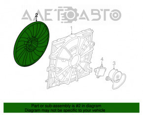 Paletele ventilatorului de răcire al Cadillac CTS 14-