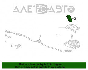 Manerul cutiei de viteze Chevrolet Volt 11-15 alb, cromat, uzat