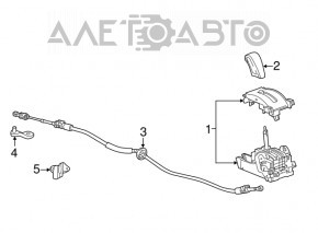 Manerul cutiei de viteze Chevrolet Volt 11-15 alb, cromat, uzat