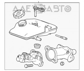 Cilindrul principal de frână cu rezervor pentru lichidul de frână Chevrolet Volt 11-15