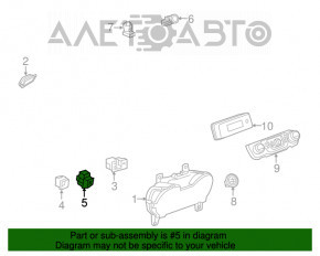 Butonul de parcare Chevrolet Impala 14-20 negru.