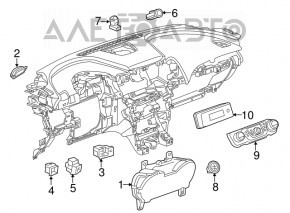 Butonul de parcare Chevrolet Impala 14-20 negru.