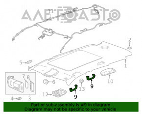 Ручка потолка задняя правая Cadillac ATS 13- черн