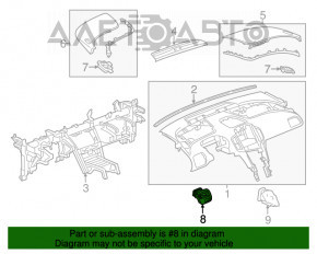 Conducta de aer dreapta pentru Chevrolet Volt 11-15, gri deschis