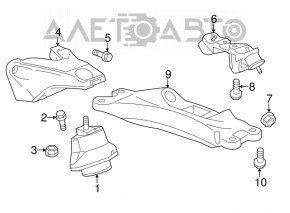 Pernele motorului stâng Cadillac CTS 14- 3.6