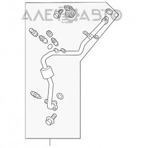 Tubul de aer condiționat, radiatorul de încălzire-condensatorul primar Chevrolet Volt 11-15 fără capac