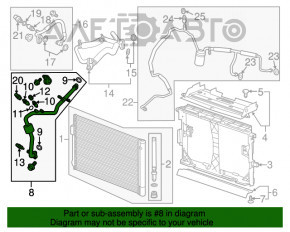 Tubul de aer condiționat, radiatorul de încălzire-condensatorul primar Chevrolet Volt 11-15 fără capac