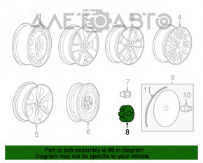 Центральный колпачок на диск Chevrolet Cruze 16-