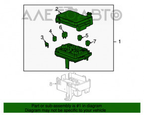 Blocul de siguranțe sub capotă GMC Terrain 10-12