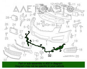 Montarea bumperului frontal Cadillac ATS 13-14 pre-restilizare, fără senzori de parcare, fără sistem de asistență la parcare