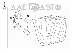 Lampa capac interior portbagaj stanga Chevrolet Malibu 13-15 halogen nou original OEM