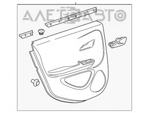 Обшивка двери карточка задняя правая Chevrolet Volt 11-15 individualбордо