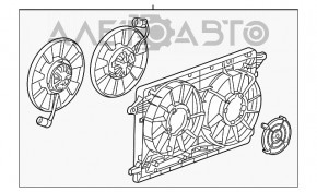 Difuzorul carcasei radiatorului complet cu ventilatoare pentru Chevrolet Volt 16-