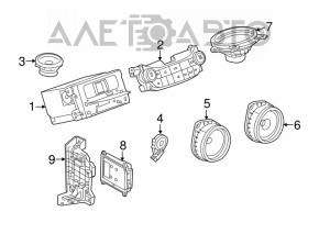 Unitate CD, schimbător de CD Chevrolet Malibu 13-15