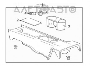 Consola spate pentru Chevrolet Volt 13-15, neagră, zgârieturi