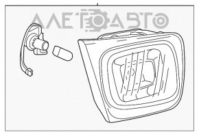 Lumină internă capac portbagaj Chevrolet Malibu 13-15 LED nou original OEM