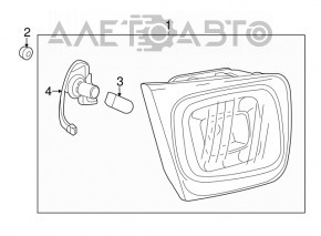 Lumină internă capac portbagaj Chevrolet Malibu 13-15 LED nou original OEM