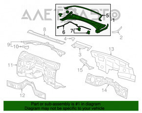 Grila stergatoarelor de plastic Cadillac ATS 13-