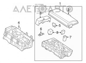 Capacul cutiei de siguranțe sub capotă pentru Chevrolet Impala 15-19