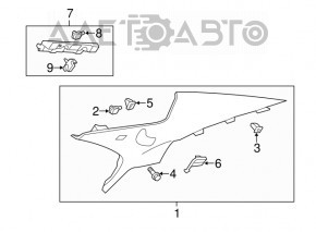 Capac spate dreapta Cadillac ATS 13- negru.