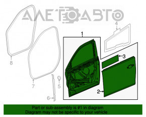 Дверь в сборе передняя правая Chevrolet Malibu 13-15