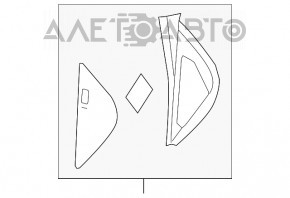 Capacul torpedoului lateral stânga pentru Chevrolet Volt 11-15, negru.