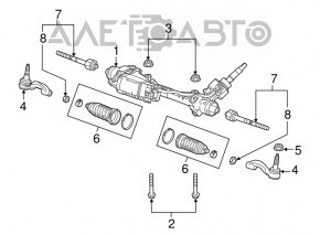 Рулевой наконечник левый Cadillac CTS 14- rwd