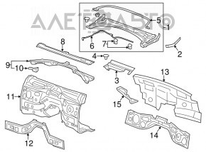 Поддон дворников Cadillac ATS 13-