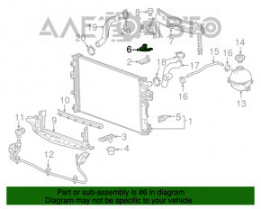 Suportul radiatorului stânga sus Chevrolet Malibu 16-