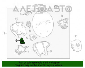 Butonul de control de pe volanul stâng al Cadillac ATS 13 - zgârietură.