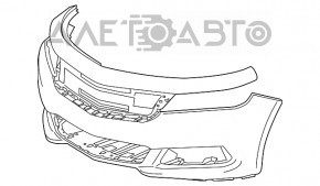 Бампер передний голый Chevrolet Impala 14-20