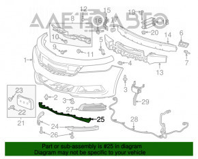 Buza bara fata centrala Chevrolet Impala 14-20