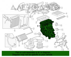 Arzătorul complet pentru Chevrolet Impala 14-20 manual.