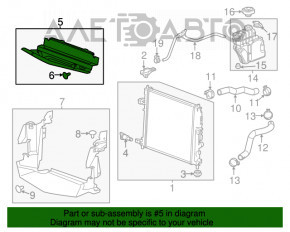 Deflectorul radiatorului superior Cadillac ATS 13-14 pentru radarul de croazieră