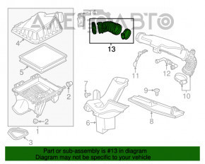 Воздуховод Chevrolet Impala 14-20 2.5 гофра