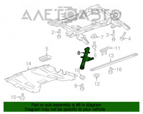 Bara de protecție a subramei din față dreapta Cadillac CTS 14-