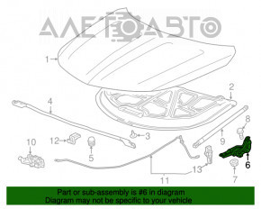 Петля капота левая Chevrolet Impala 14-20