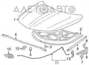 Петля капота левая Chevrolet Impala 14-20