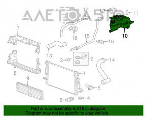 Расширительный бачок охлаждения двс Chevrolet Volt 16- без крышки