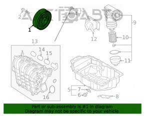 Шкив коленвала Hyundai Sonata 20- 2.5