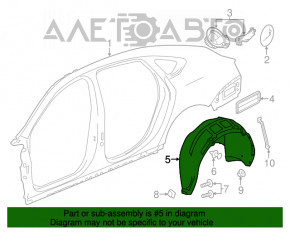 Aripa spate stânga Chevrolet Impala 14-20