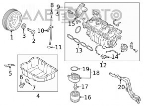 Roata dintata a arborelui cotit Kia Sorento 16-19 2.4