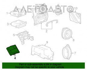 Modul de control al comunicării multimedia pentru Cadillac ATS 13 - suportul este rupt.