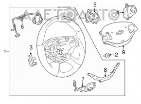 Butonul de control de pe volanul stâng al Chevrolet Impala 14-20