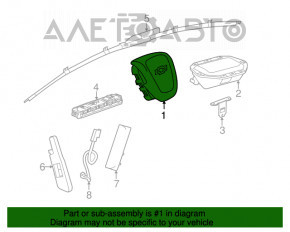 Подушка безопасности airbag в руль водительская Chevrolet Malibu 13-15 коричневая