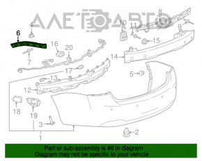 Suportul pentru bara spate dreapta Chevrolet Impala 14-20