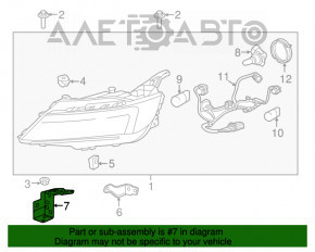 Suport far stânga jos interior Chevrolet Impala 14-20